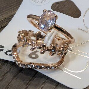 Icing, 3 Stackable Rings, Sz 6